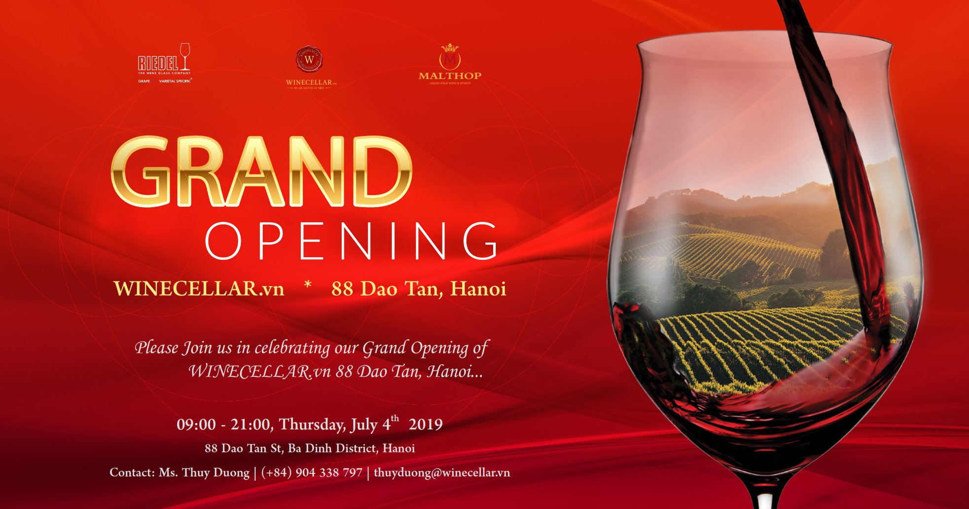 KHAI TRƯƠNG WINECELLAR 88 ĐÀO TẤN