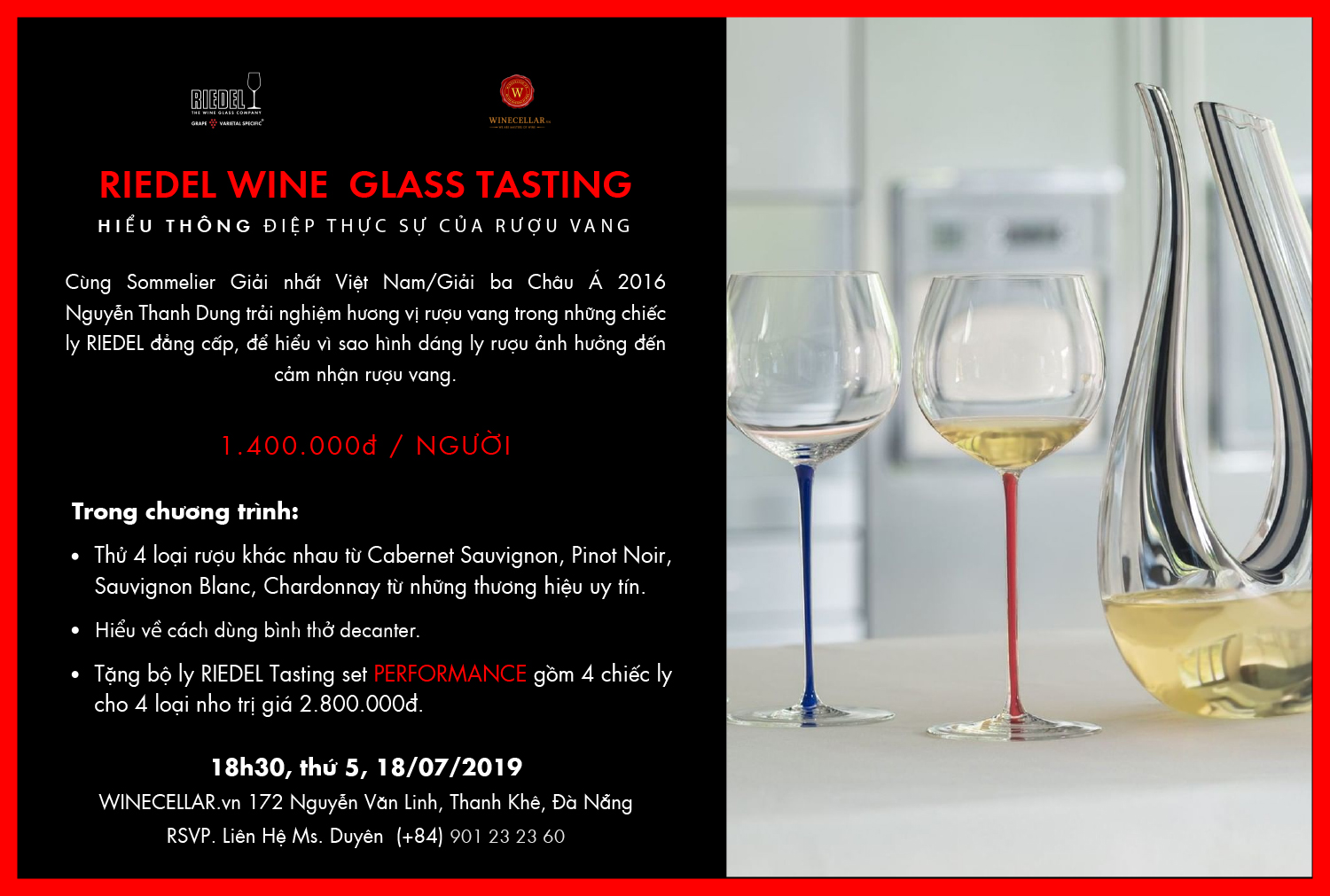 Danang | Riedel Wine Glass Tasting