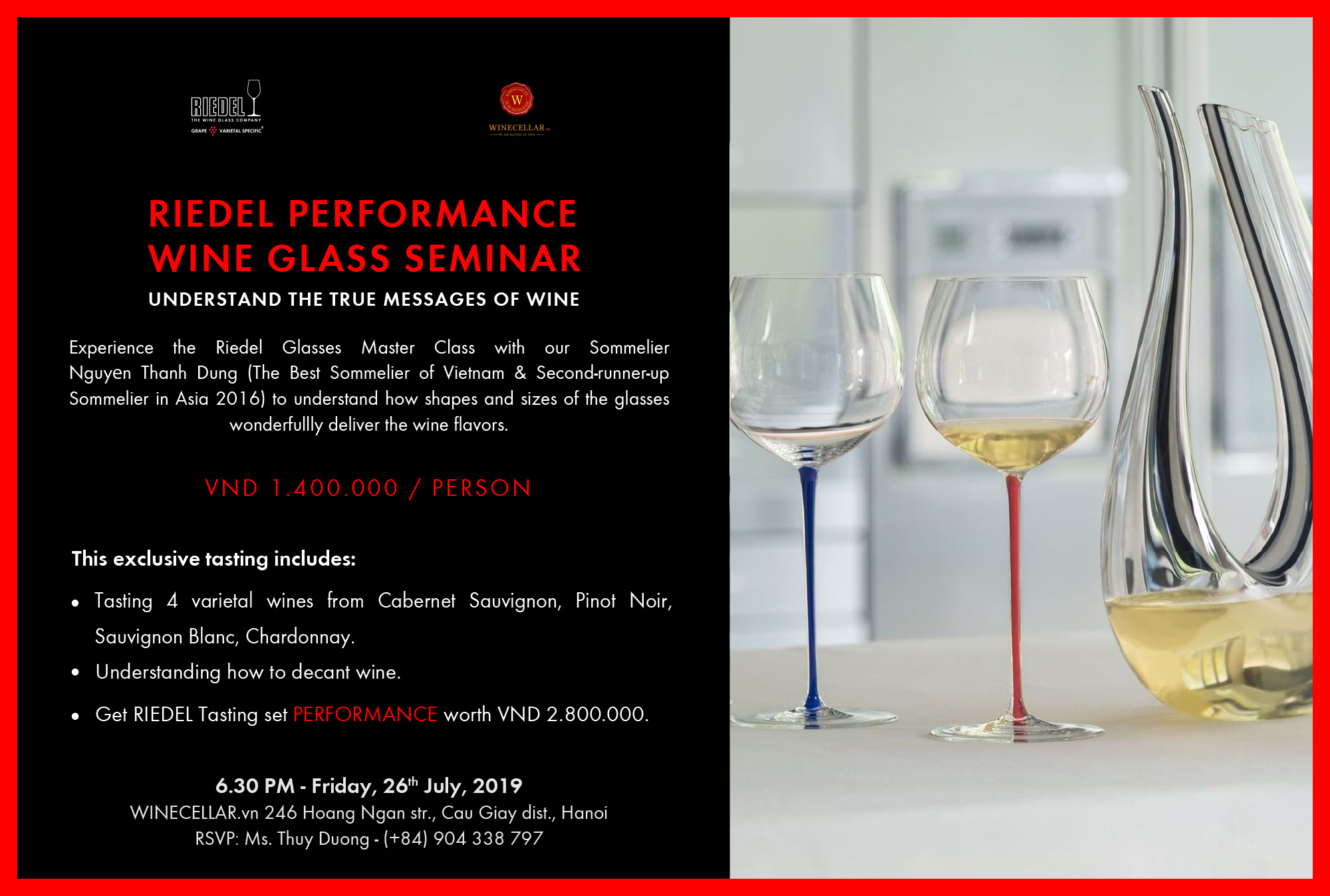 Hanoi | Riedel Performance Wine Glass Seminar