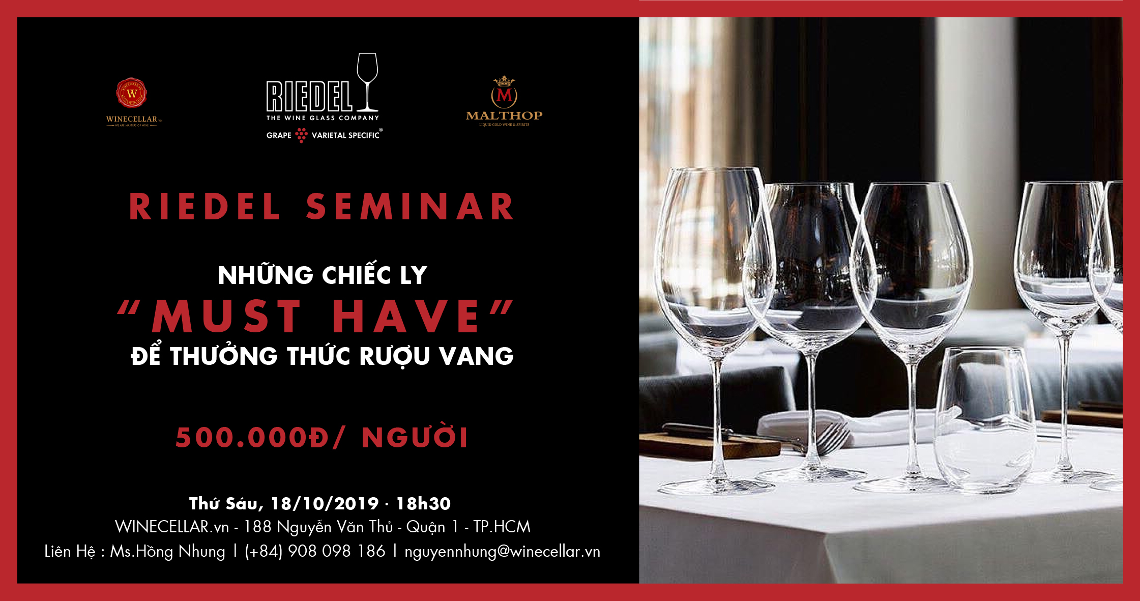 HCMC | Riedel Seminar – Essential Riedel Glasses